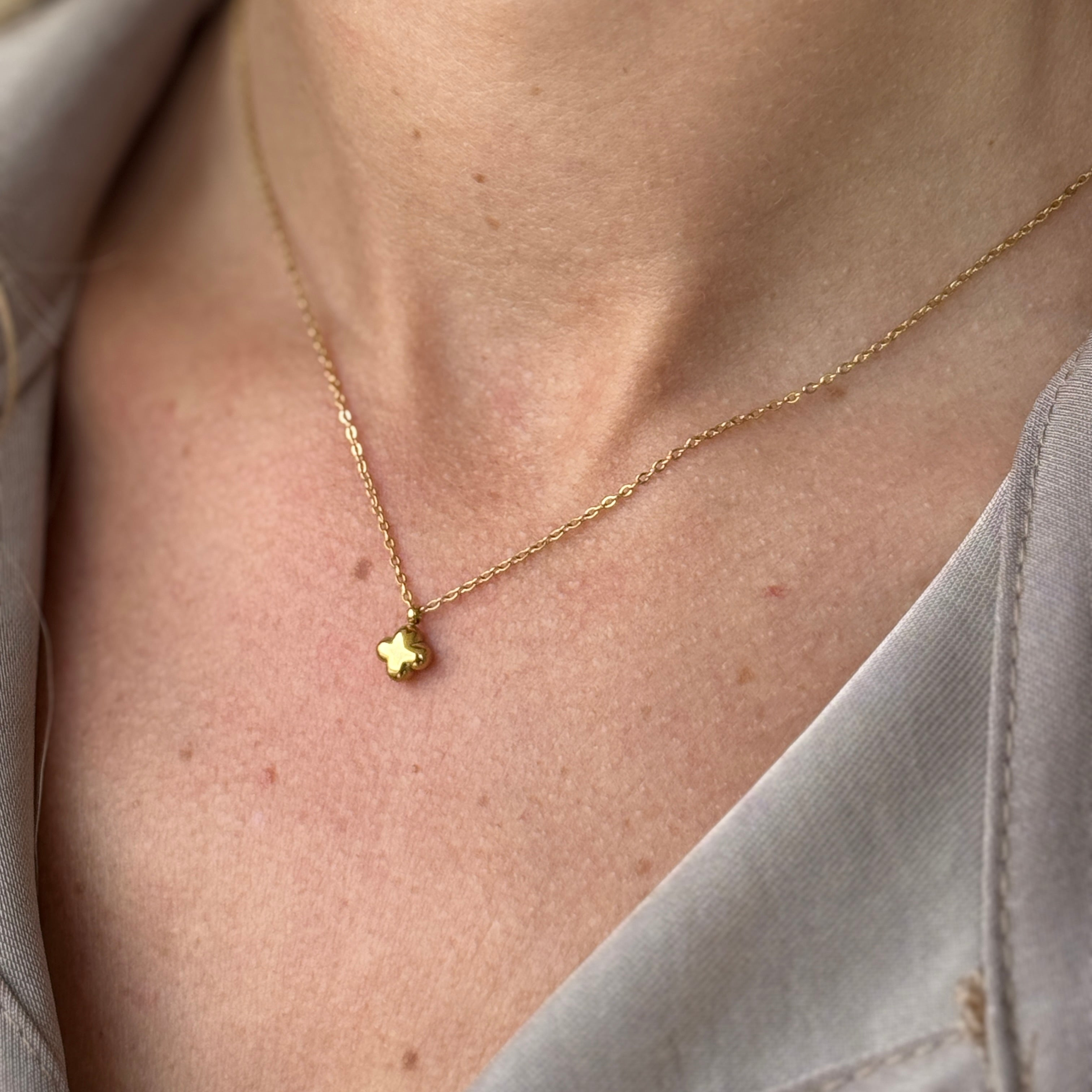 Completo Collana + Orecchini Quadrifoglio