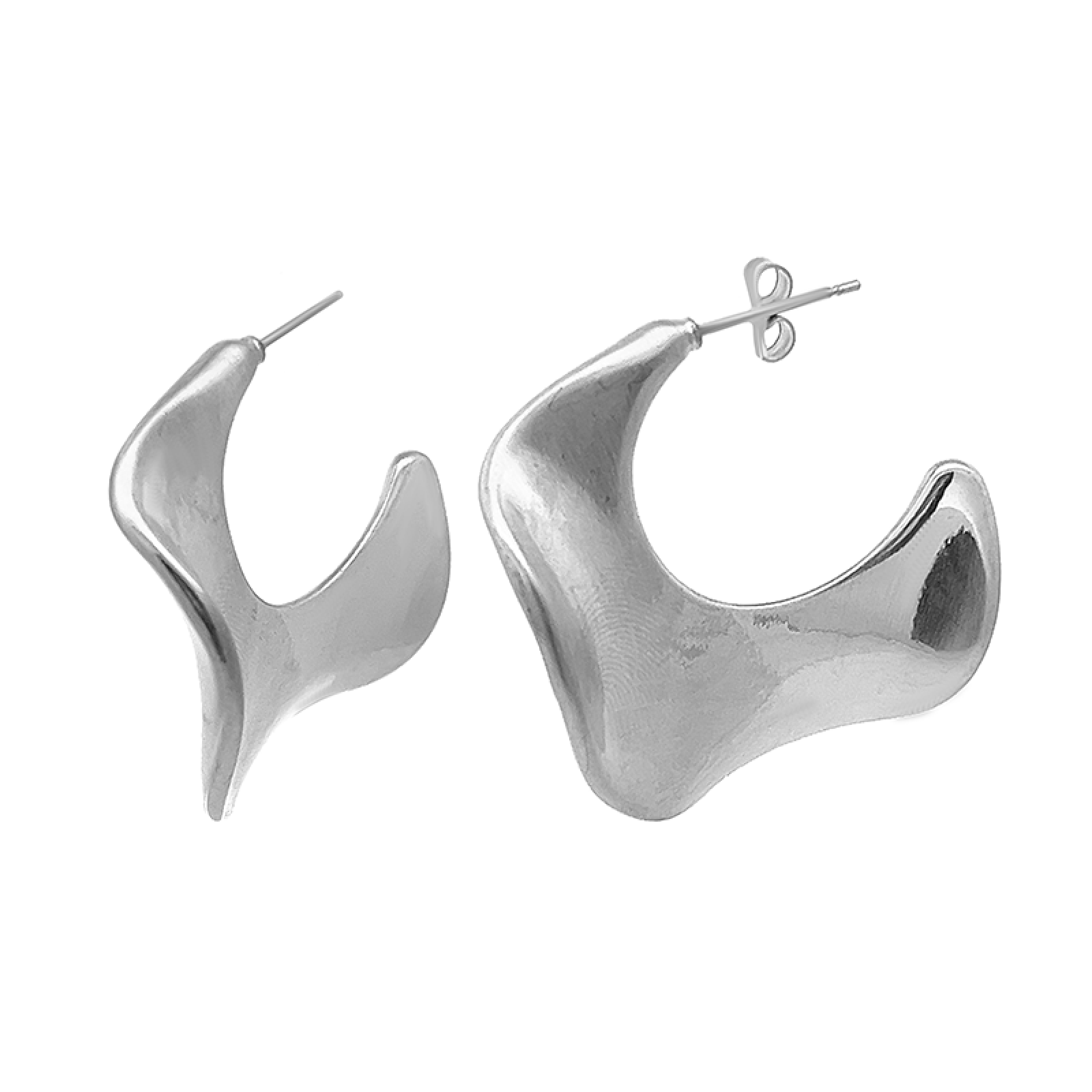Orecchini Elegant Vibes in acciaio inox satinato Galia Jewels indossati su modella