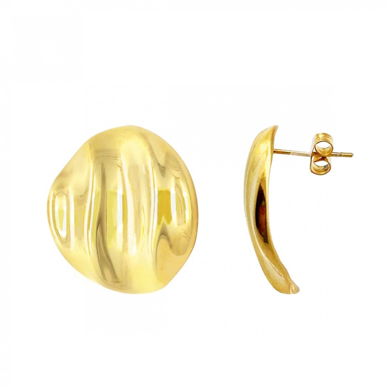 Orecchini Doré in acciaio inox dorato Galia Jewels indossati su orecchio